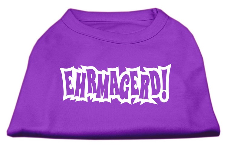 Ehrmagerd Screen Print Shirt Purple XS